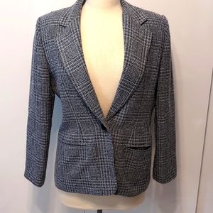Joan Leslie Women's Vintage Gray and Black Blazer Jacket Size 8P